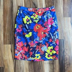 LOFT Floral Pencil Skirt